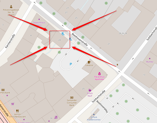 Karte Innenstadt Saarbrücken